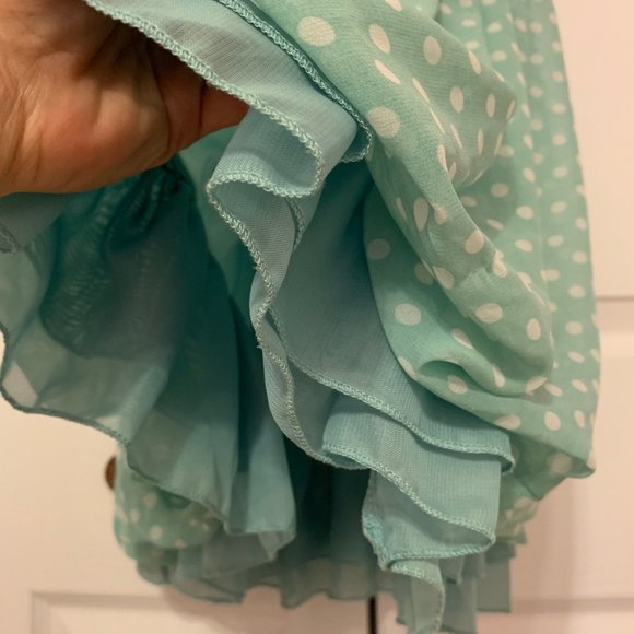 Flowy Sleeveless Rue21 Dress Green and White Size S - Picture 2 of 6